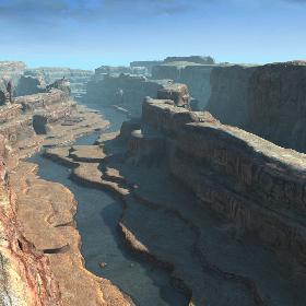 Terrain Canyon with River FULL Scene